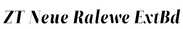 ZT Neue Ralewe ExtBd Font Image