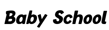 Baby School Font Image