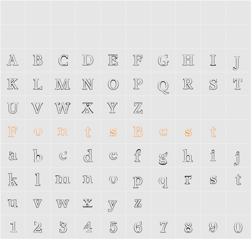 MichaelBeckerOutline Character Map