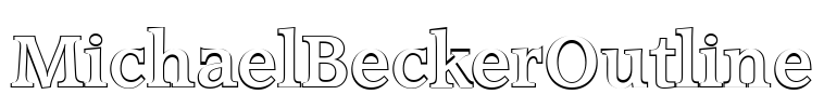 MichaelBeckerOutline Font Image