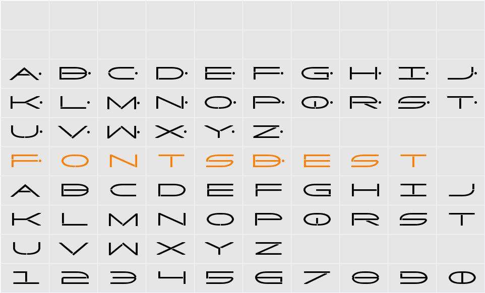 Factor Bold Character Map