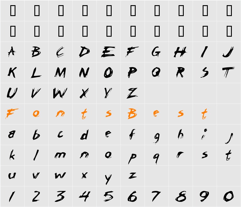 JI-Hausen Character Map