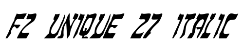 FZ UNIQUE 27 ITALIC Font Image