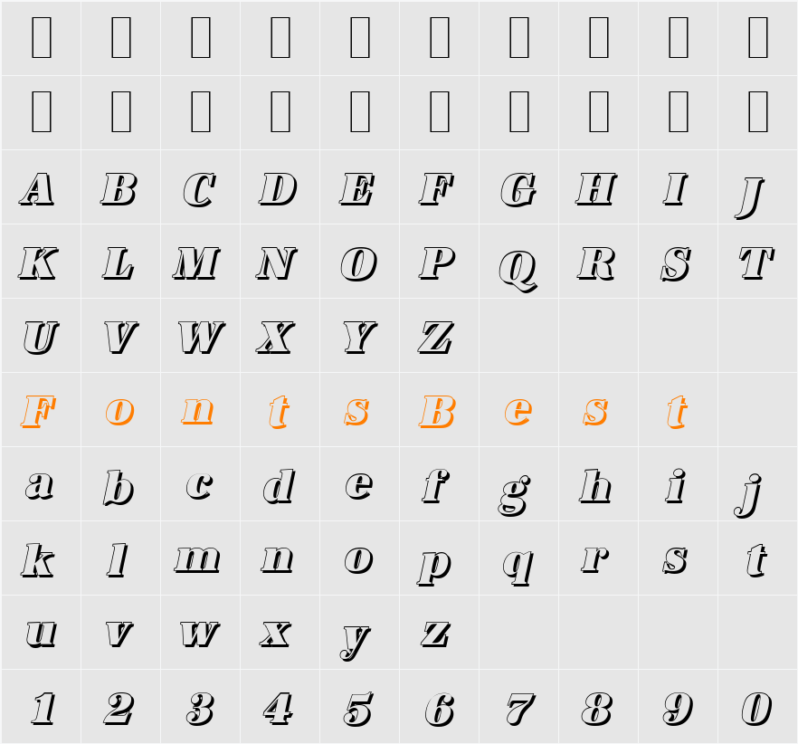 AntiquaSh-Cd-Heavy Character Map