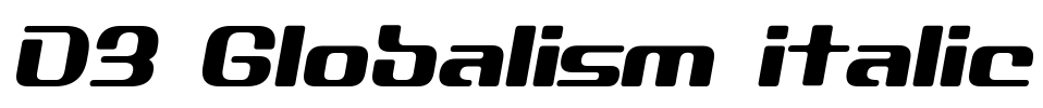 D3 Globalism italic Font Image