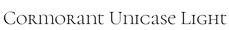 Cormorant Unicase Light Font Image