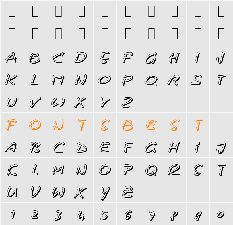 CerberixShadow Character Map