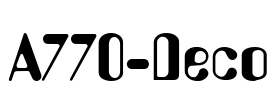 A770-Deco Font Image