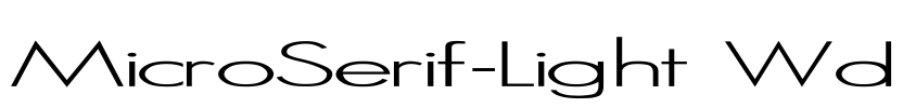 MicroSerif-Light Wd Font Image