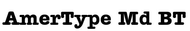 AmerType Md BT Font Image