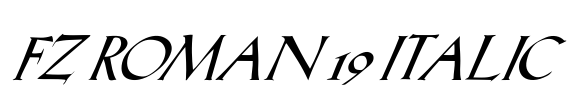 FZ ROMAN 19 ITALIC Font Image