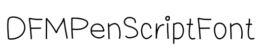 DFMPenScriptFont Font Image