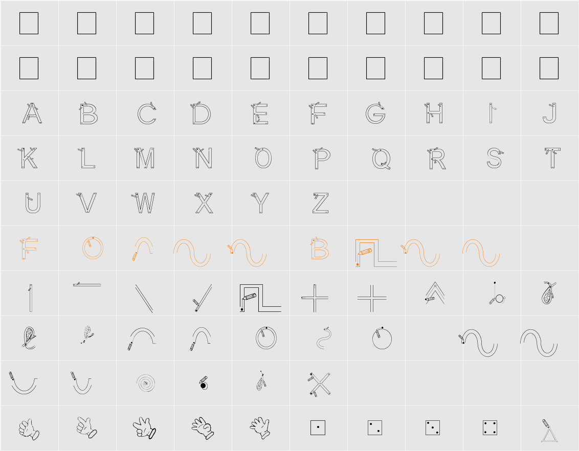 Maternellecolor graphisme Character Map