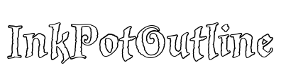 InkPotOutline Font Image