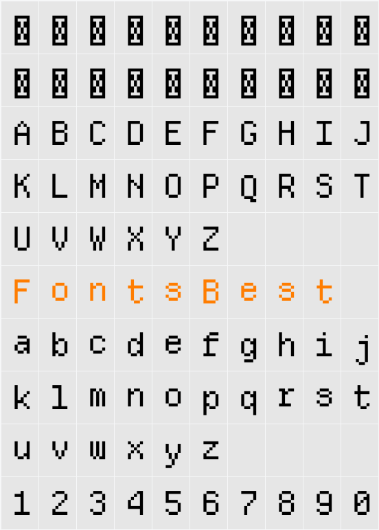 Departure Mono Character Map