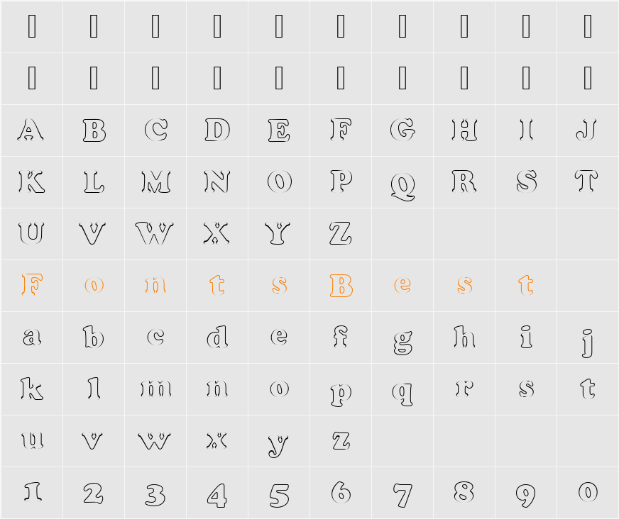 CooperBlaOutD Character Map