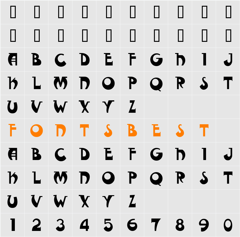 FantasticMF Character Map