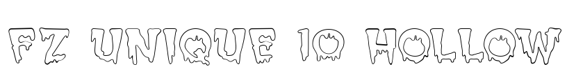 FZ UNIQUE 10 HOLLOW Font Image