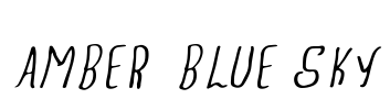 Amber  Blue Sky Font Image