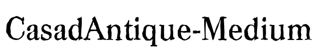 CasadAntique-Medium Font Image