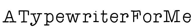 ATypewriterForMe Font Image