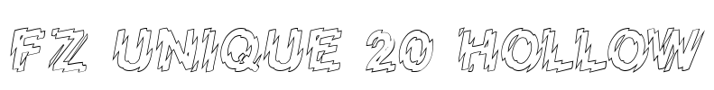 FZ UNIQUE 20 HOLLOW Font Image