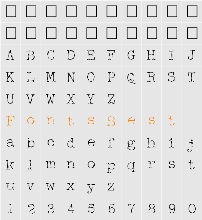 McGarey Character Map