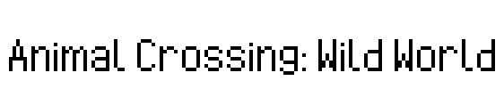 Animal Crossing: Wild World Font Image