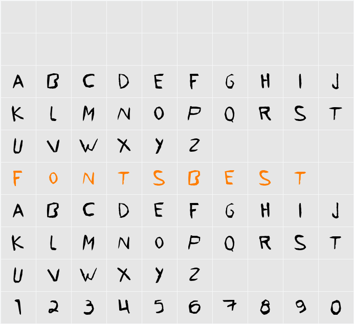 Fiado Character Map