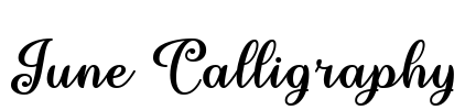 June Calligraphy Font Image