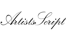 ArtistsScript Font Image