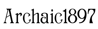 Archaic1897 Font Image