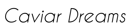 Caviar Dreams Font Image