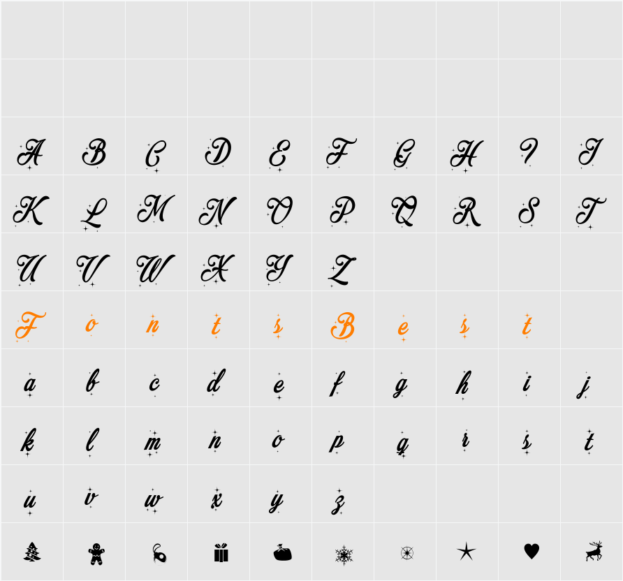 Merry Christmas Star Character Map