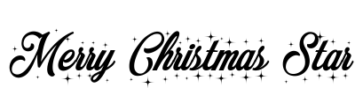 Merry Christmas Star Font Image