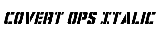 Covert Ops Italic Font Image