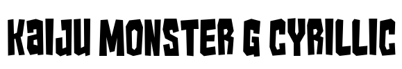 Kaiju Monster G Cyrillic Font Image