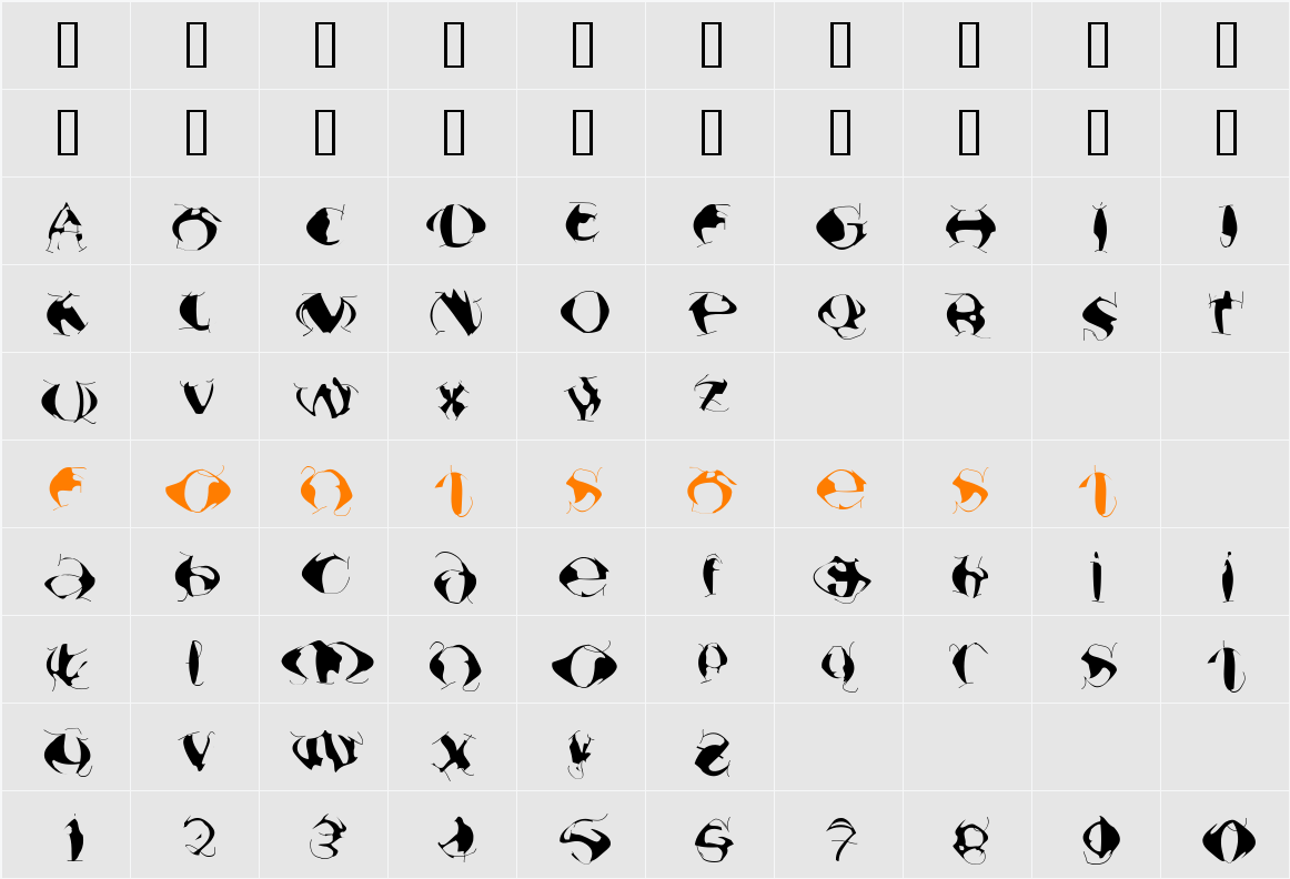 Crass Character Map