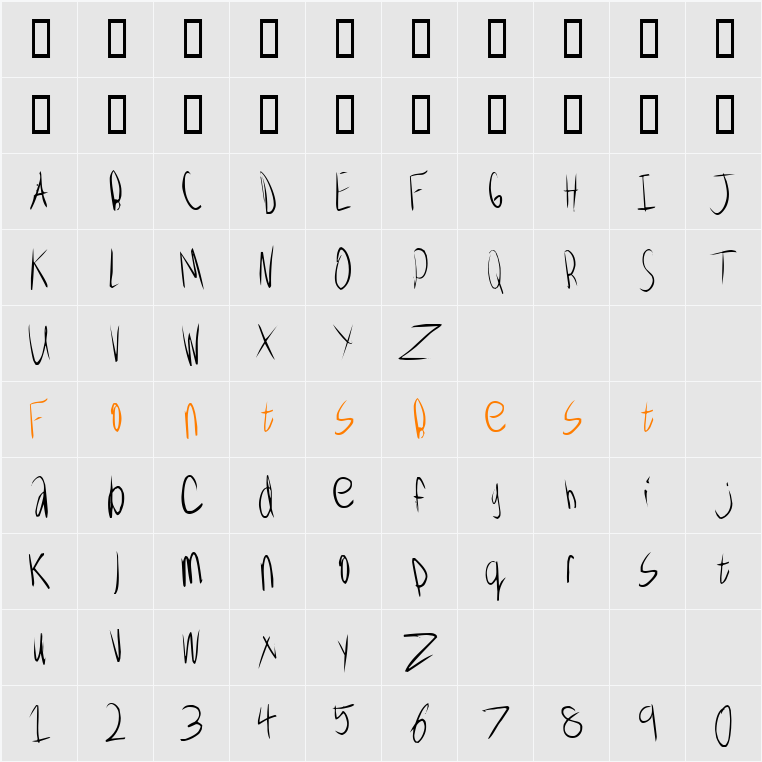 JI-Fermis Character Map