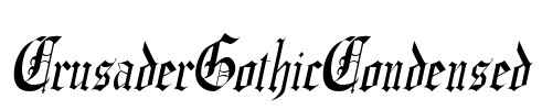 CrusaderGothicCondensed Font Image