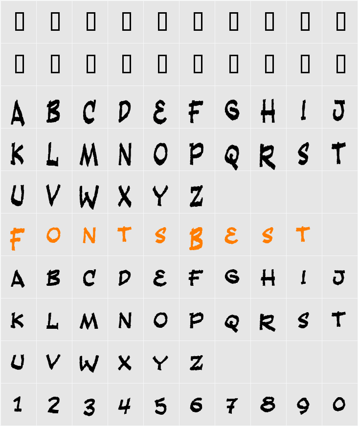 Fandango Character Map