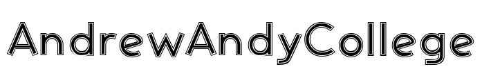 AndrewAndyCollege Font Image