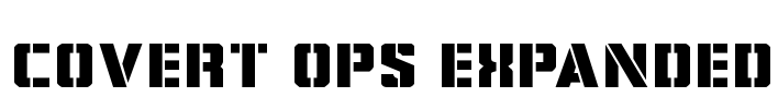 Covert Ops Expanded Font Image