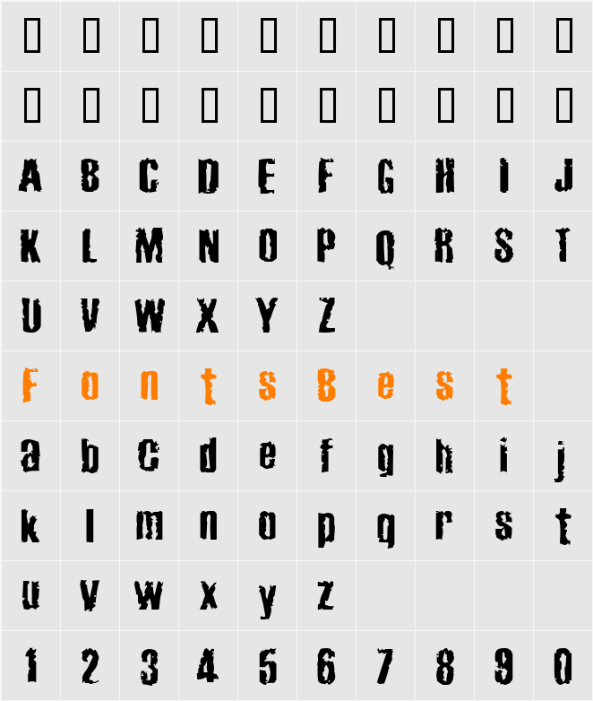 Cabeen Character Map