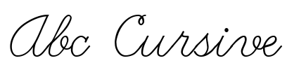 Abc Cursive Font Image