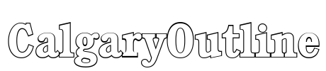 CalgaryOutline Font Image