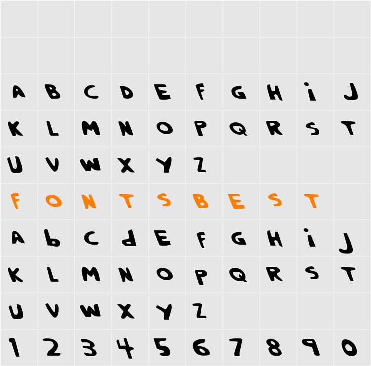 Crappity-Crap-Crap Leftalic Character Map