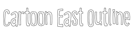 Cartoon East Outline Font Image