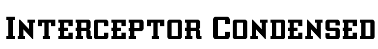 Interceptor Condensed Font Image