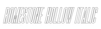 Romestone Hollow Italic Font Image